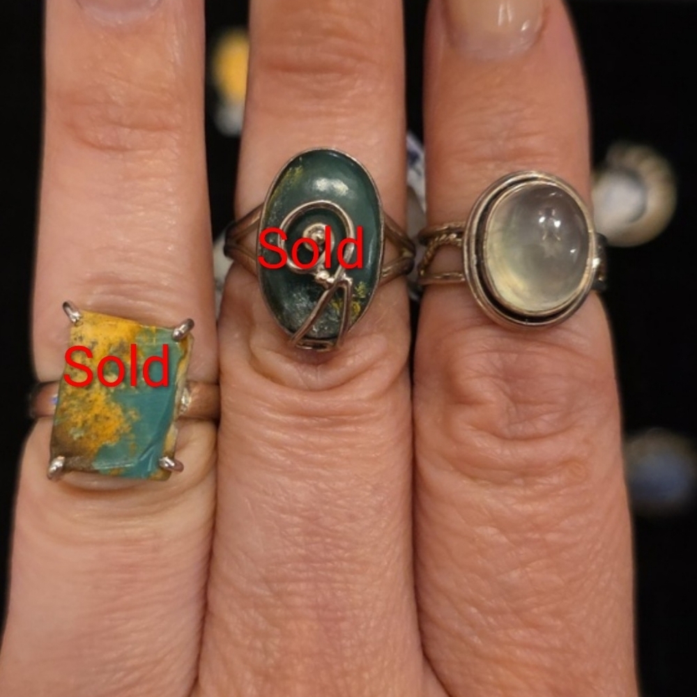 NEW Size 7.5 Genuine Sterling Silver Rings - Picture 6 of 9